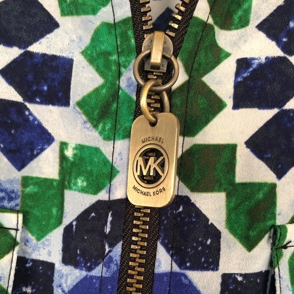 MICHAEL MICHAEL KORS Roll Tab Sleeve Blouse Size L - Picture 5 of 8